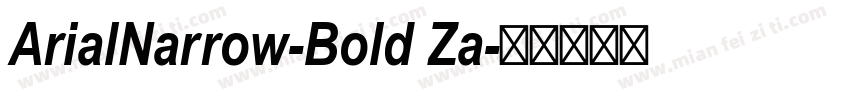 ArialNarrow-Bold Za字体转换